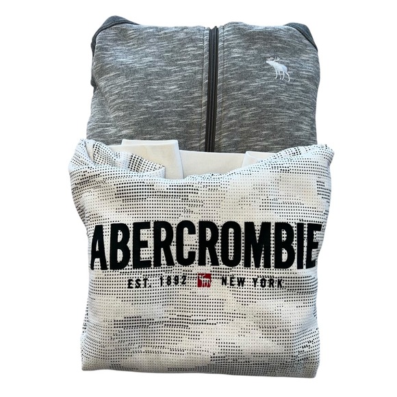 Abercrombie Kids 2‎ Hoodie Bundle Full Zip & Pullover Sweatshirt Size 13/14 - Picture 1 of 15